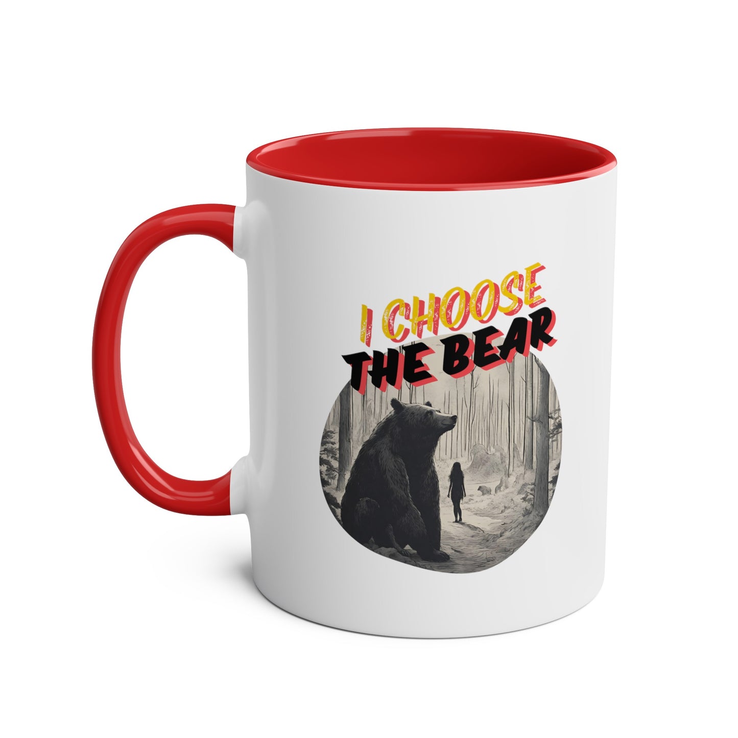 I Choose the Bear Two-Tone Coffee Mugs, 11oz