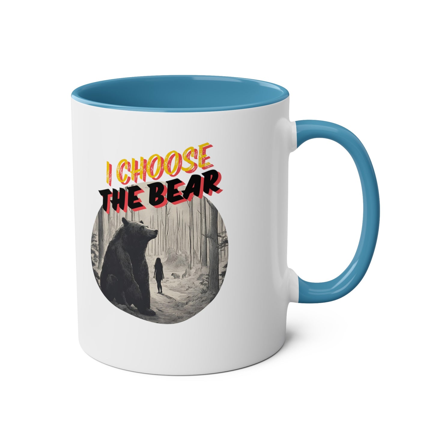 I Choose the Bear Two-Tone Coffee Mugs, 11oz