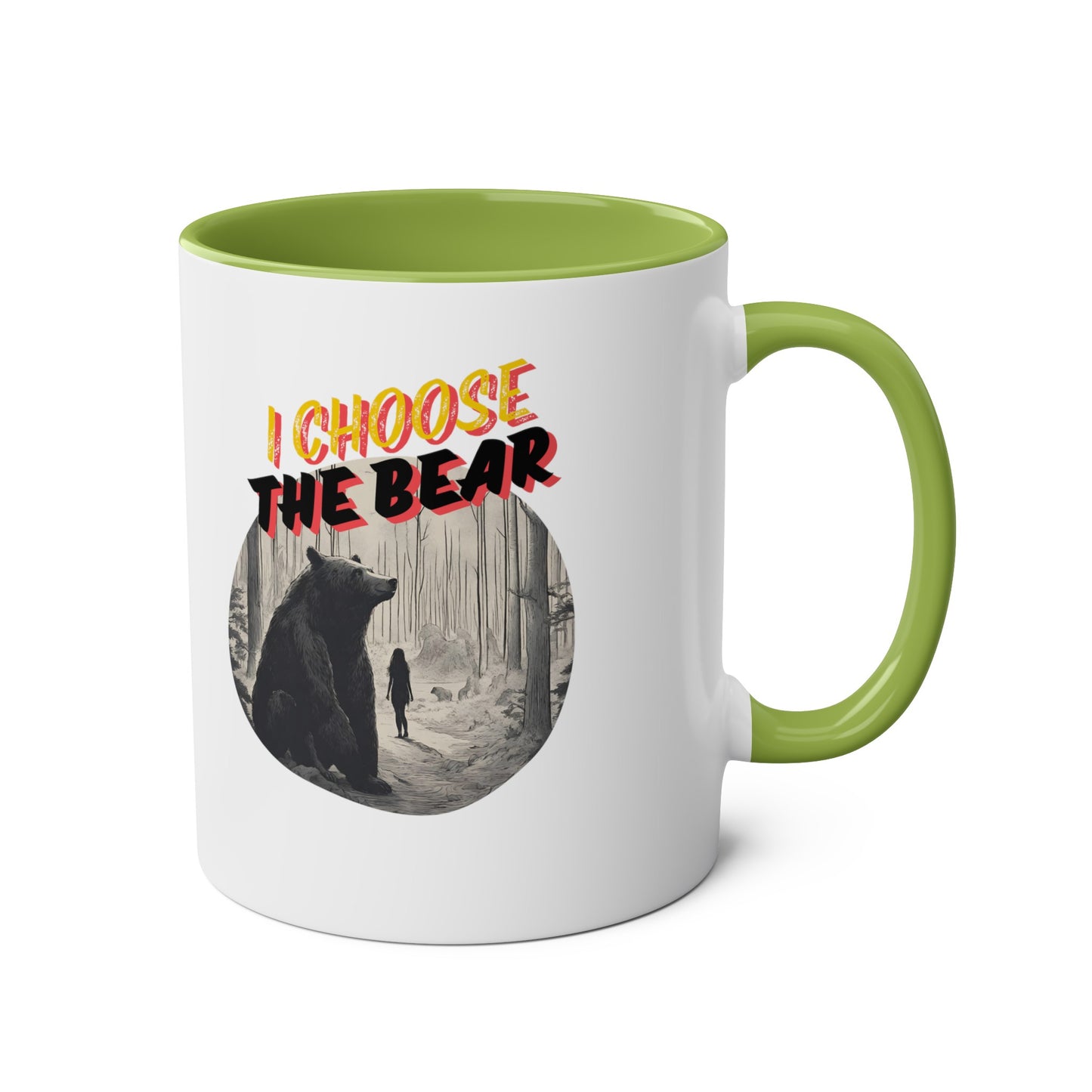 I Choose the Bear Two-Tone Coffee Mugs, 11oz