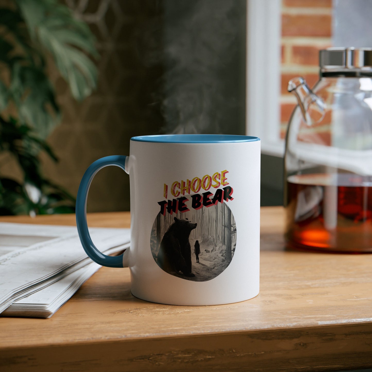 I Choose the Bear Two-Tone Coffee Mugs, 11oz