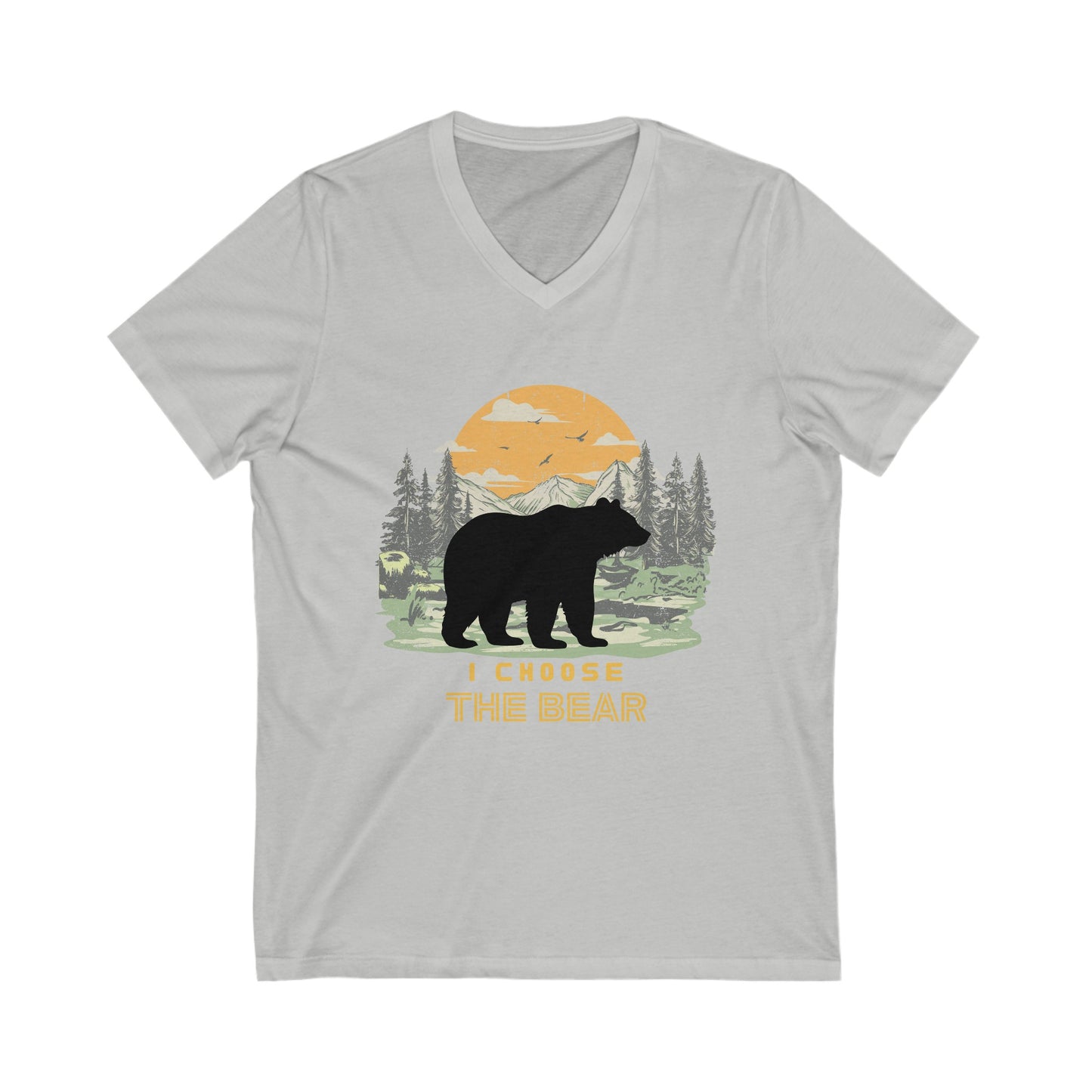 I Choose the Bear Unisex Jersey Short Sleeve V-Neck Tee2