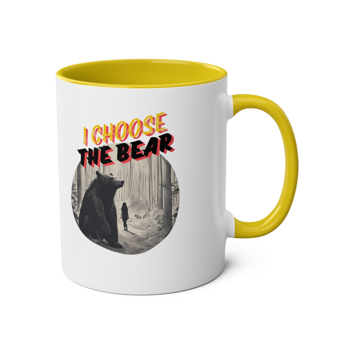 I Choose the Bear Two-Tone Coffee Mugs, 11oz