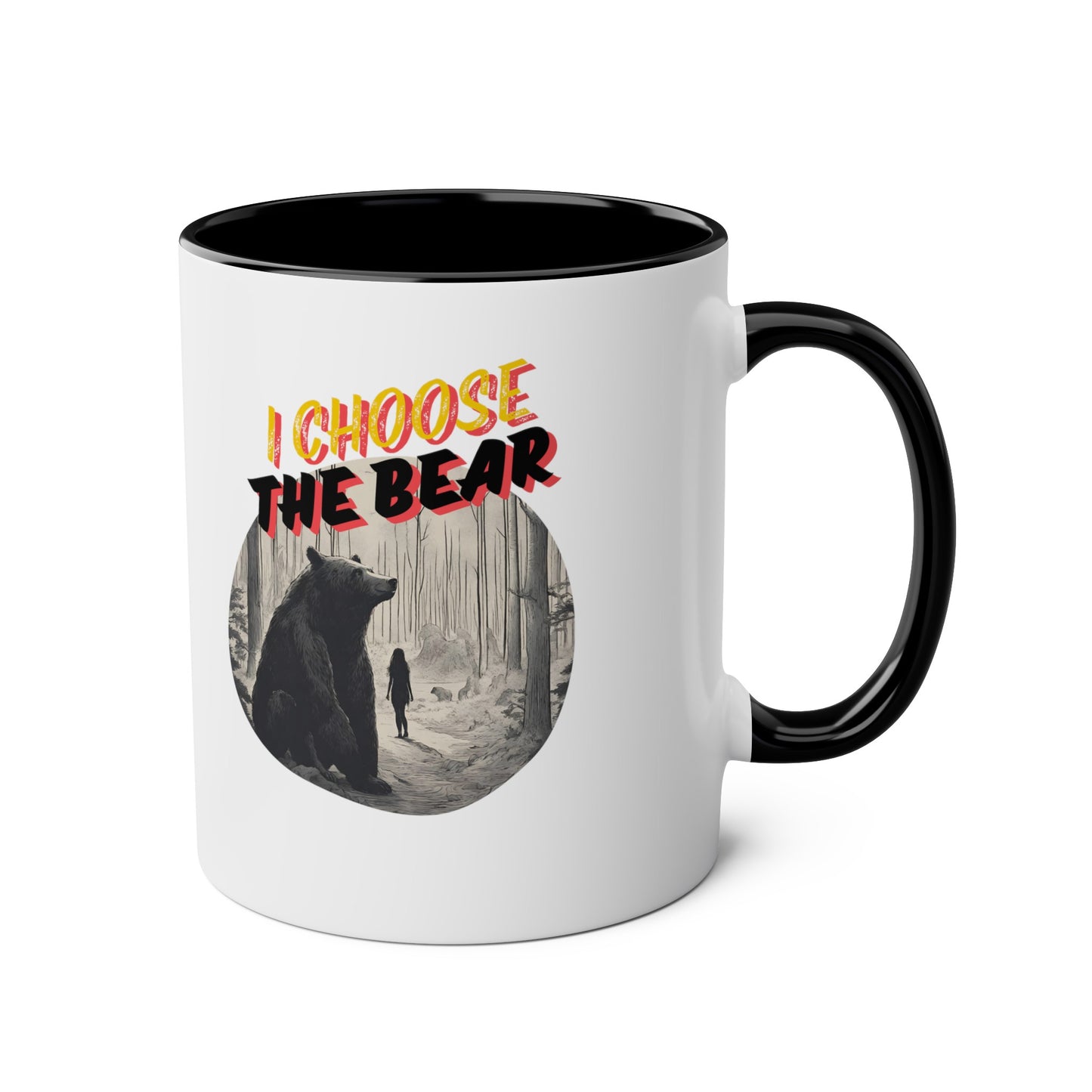 I Choose the Bear Two-Tone Coffee Mugs, 11oz