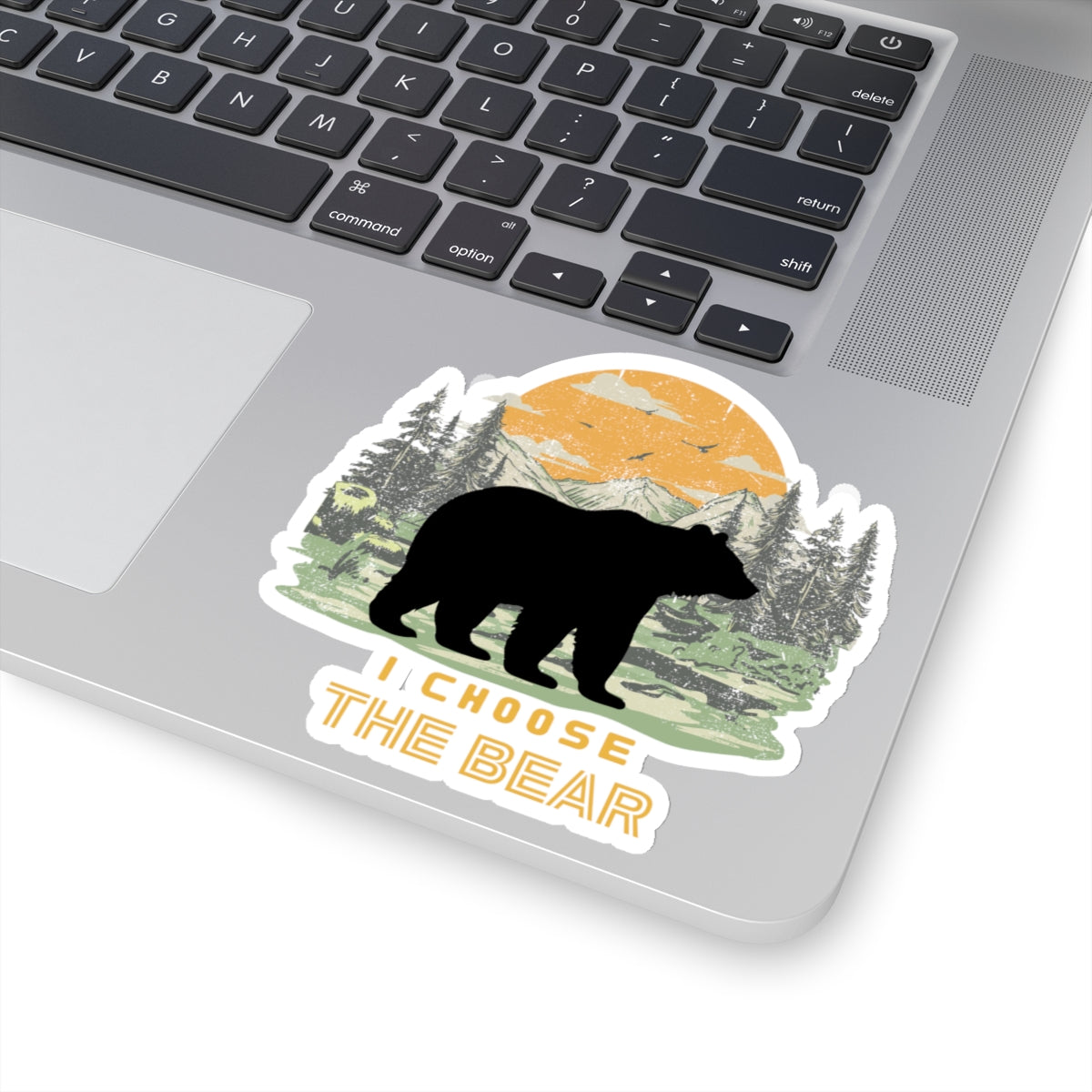 I Choose the Bear Kiss-Cut Stickers