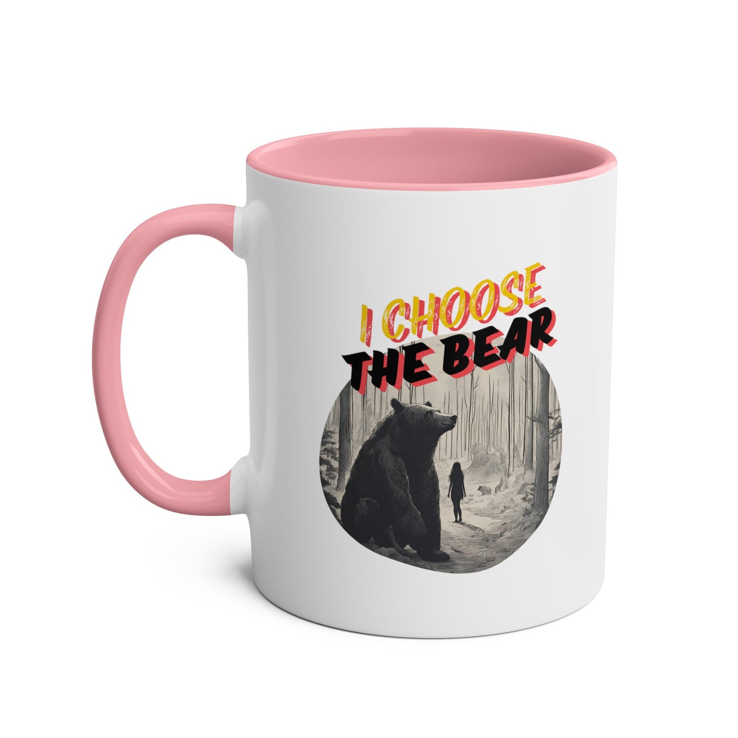 I Choose the Bear Two-Tone Coffee Mugs, 11oz