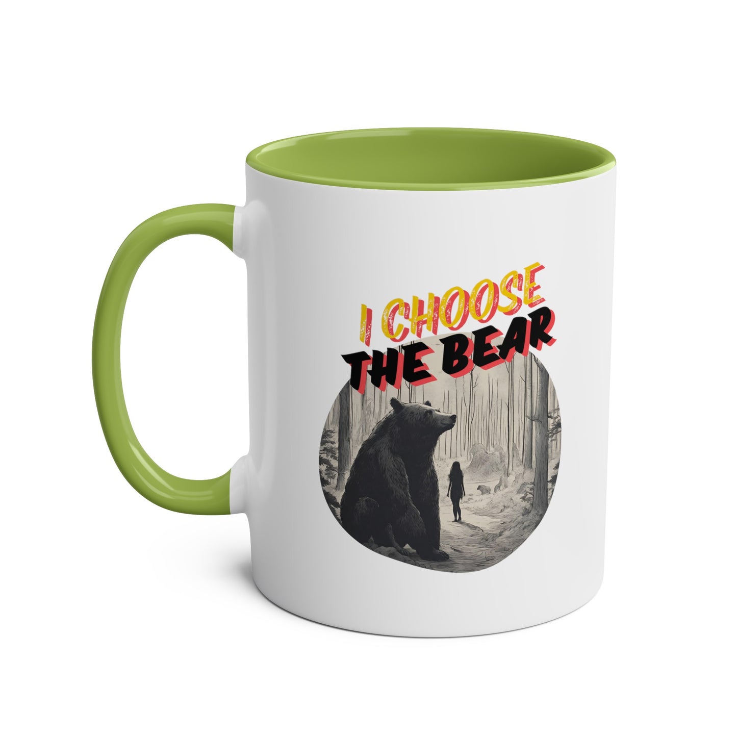 I Choose the Bear Two-Tone Coffee Mugs, 11oz