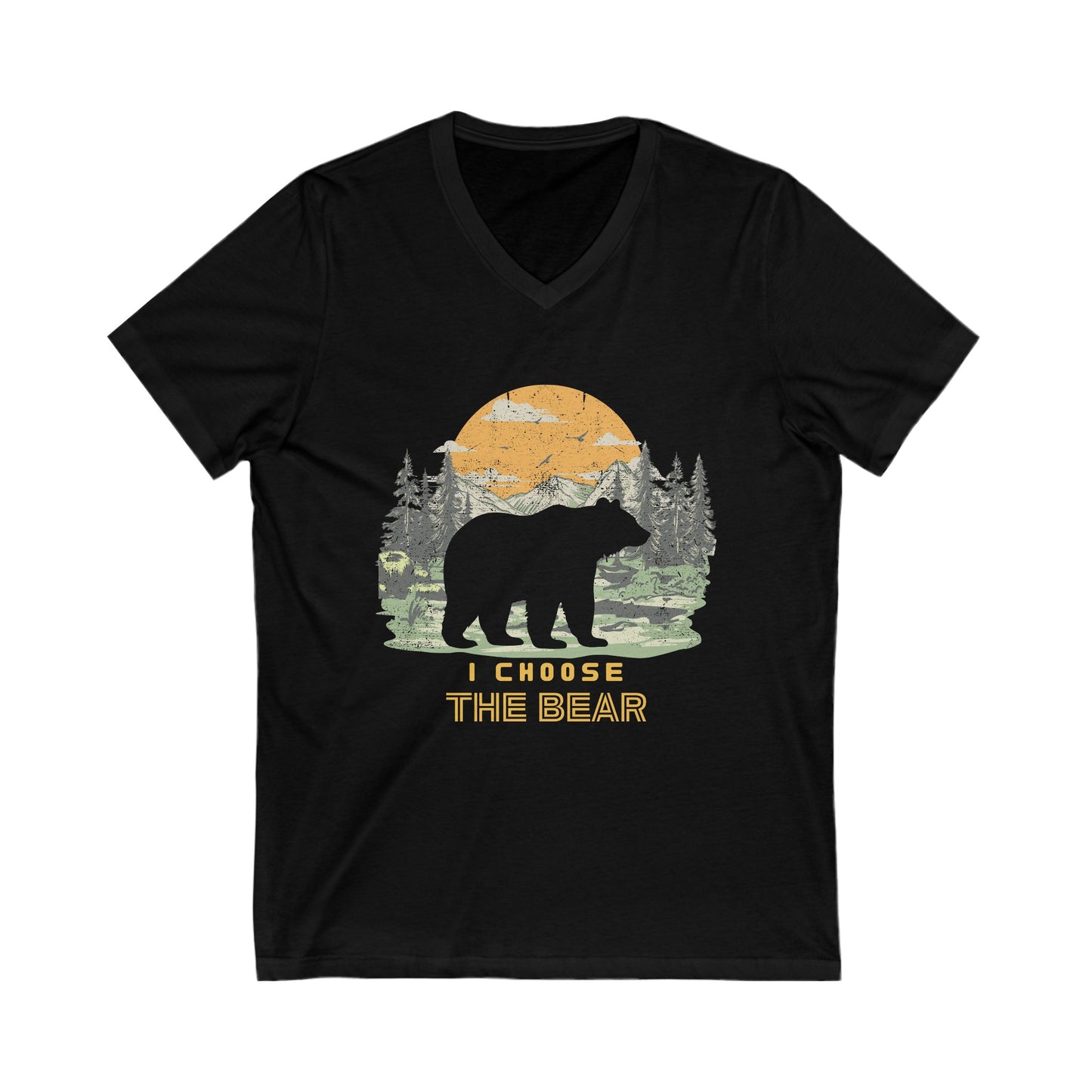 I Choose the Bear Unisex Jersey Short Sleeve V-Neck Tee2