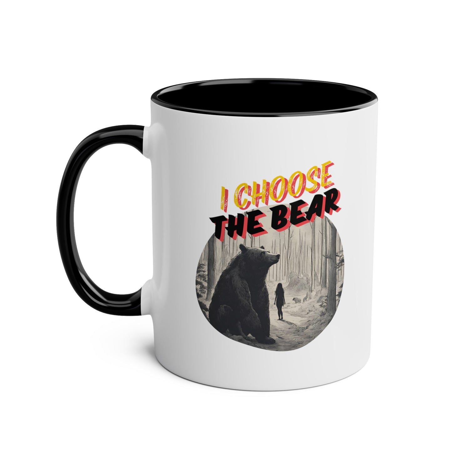 I Choose the Bear Two-Tone Coffee Mugs, 11oz