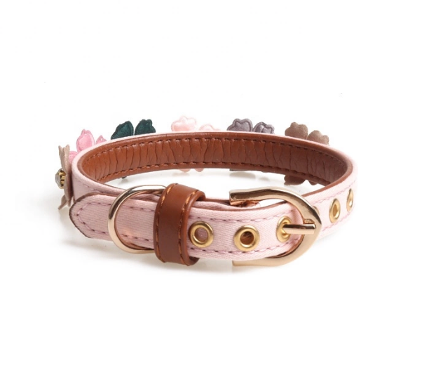 Flower Child Vegan Leather Collar